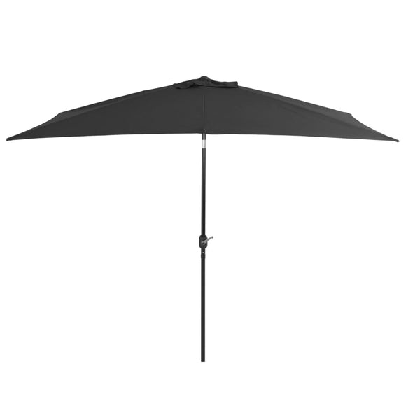 NNEVL Outdoor Parasol with Metal Pole 300x200 cm Anthracite