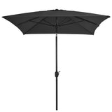 NNEVL Outdoor Parasol with Metal Pole 300x200 cm Anthracite
