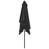 NNEVL Outdoor Parasol with Metal Pole 300x200 cm Anthracite