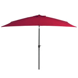 NNEVL Outdoor Parasol with Metal Pole 300x200 cm Bordeaux Red