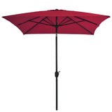 NNEVL Outdoor Parasol with Metal Pole 300x200 cm Bordeaux Red