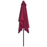 NNEVL Outdoor Parasol with Metal Pole 300x200 cm Bordeaux Red
