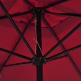 NNEVL Outdoor Parasol with Metal Pole 300x200 cm Bordeaux Red
