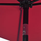 NNEVL Outdoor Parasol with Metal Pole 300x200 cm Bordeaux Red