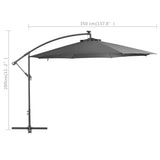 NNEVL Cantilever Umbrella with Aluminium Pole 350 cm Anthracite