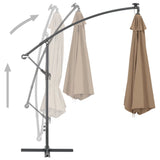 NNEVL Cantilever Umbrella with Aluminium Pole 350 cm Taupe