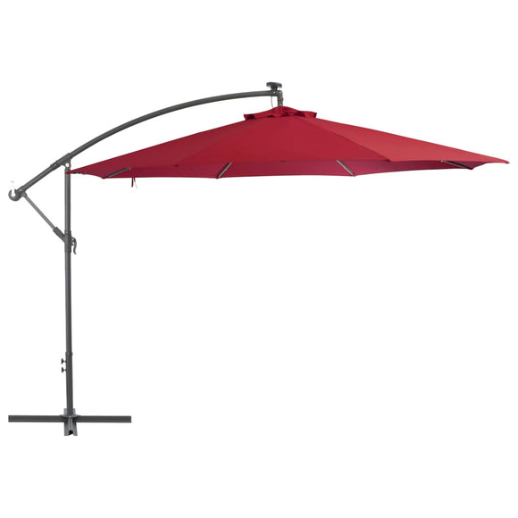 NNEVL Cantilever Umbrella with Aluminium Pole 350 cm Bordeaux Red