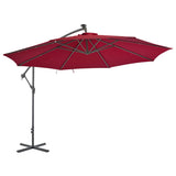 NNEVL Cantilever Umbrella with Aluminium Pole 350 cm Bordeaux Red