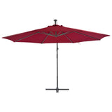 NNEVL Cantilever Umbrella with Aluminium Pole 350 cm Bordeaux Red