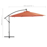 NNEVL Cantilever Umbrella with Aluminium Pole 350 cm Terracotta