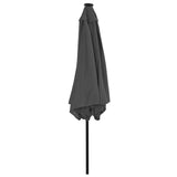 NNEVL Outdoor Parasol with LED Lights and Steel Pole 300cm Anthracite