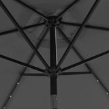 NNEVL Outdoor Parasol with LED Lights and Steel Pole 300cm Anthracite