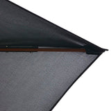 NNEVL Outdoor Parasol with Wooden Pole 200x300 cm Anthracite