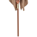 NNEVL Outdoor Parasol with Wooden Pole 200x300 cm Taupe