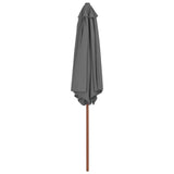 NNEVL Outdoor Parasol with Wooden Pole 270 cm Anthracite