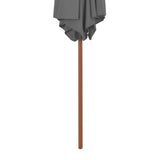 NNEVL Outdoor Parasol with Wooden Pole 270 cm Anthracite
