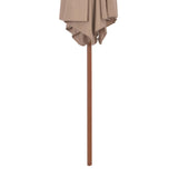 NNEVL Outdoor Parasol with Wooden Pole 270 cm Taupe