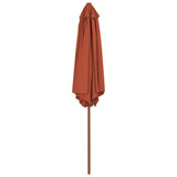 NNEVL Outdoor Parasol with Wooden Pole 270 cm Terracotta