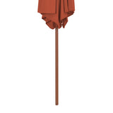 NNEVL Outdoor Parasol with Wooden Pole 270 cm Terracotta