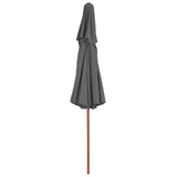 NNEVL Double Decker Parasol with Wooden Pole 270 cm Anthracite
