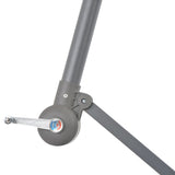 NNEVL Cantilever Umbrella with LED Lights and Metal Pole 350 cm Sand