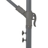 NNEVL Cantilever Umbrella with LED Lights and Metal Pole 350 cm Sand