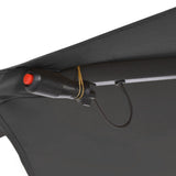 NNEVL Cantilever Umbrella with LED Lights and Metal Pole 350 cm Anthracite