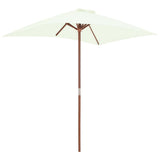 NNEVL Outdoor Parasol with Wooden Pole 150x200 cm Sand