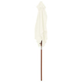 NNEVL Outdoor Parasol with Wooden Pole 150x200 cm Sand