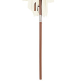 NNEVL Outdoor Parasol with Wooden Pole 150x200 cm Sand
