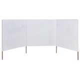 NNEVL 3-panel Wind Screen Fabric 400x120 cm White