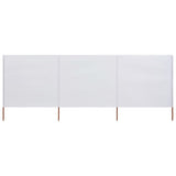 NNEVL 3-panel Wind Screen Fabric 400x120 cm White