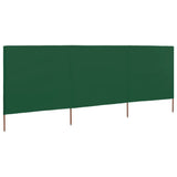 NNEVL 3-panel Wind Screen Fabric 400x120 cm Green
