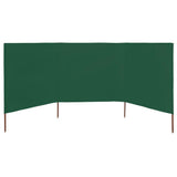NNEVL 3-panel Wind Screen Fabric 400x120 cm Green