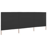 NNEVL 3-panel Wind Screen Fabric 400x120 cm Anthracite