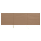 NNEVL 3-panel Wind Screen Fabric 400x120 cm Taupe