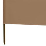 NNEVL 3-panel Wind Screen Fabric 400x120 cm Taupe