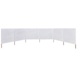 NNEVL 6-panel Wind Screen Fabric 800x80 cm White