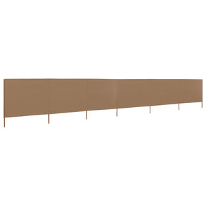 NNEVL 6-panel Wind Screen Fabric 800x80 cm Taupe