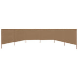 NNEVL 6-panel Wind Screen Fabric 800x80 cm Taupe
