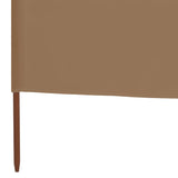 NNEVL 6-panel Wind Screen Fabric 800x80 cm Taupe