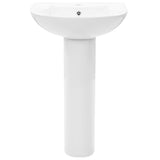 NNEVL Freestanding Basin with Pedestal Ceramic White 520x440x190 mm