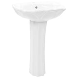 NNEVL Freestanding Basin with Pedestal Ceramic White 580x510x200 mm