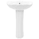NNEVL Freestanding Basin with Pedestal Ceramic White 580x510x200 mm