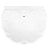 NNEVL Freestanding Basin with Pedestal Ceramic White 580x510x200 mm