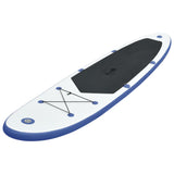 NNEVL Inflatable Stand Up Paddleboard Set Blue and White