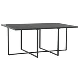 NNEVL 7 Piece Outdoor Dining Set with Cushions Poly Rattan Black