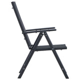 NNEVL 3 Piece Bistro Set Aluminium and Textilene Black