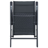 NNEVL 3 Piece Bistro Set Aluminium and Textilene Black