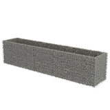 NNEVL Gabion Raised Bed Galvanised Steel 450x90x100 cm